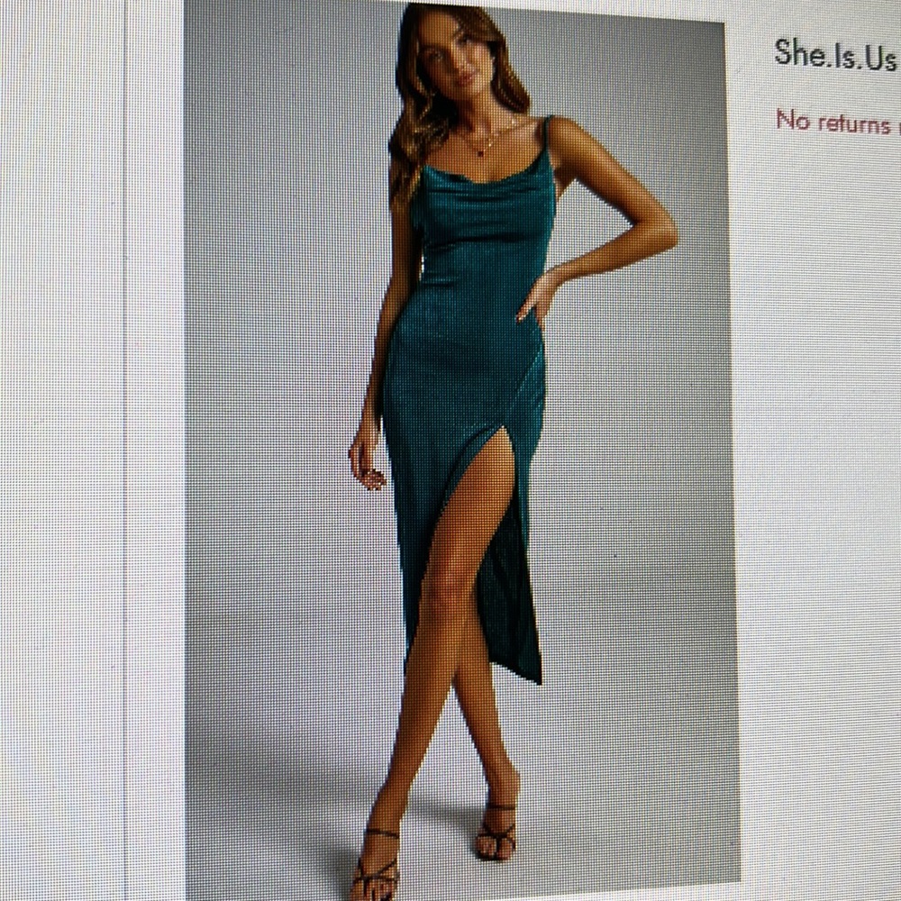 Emerald green slip dress from Showpo